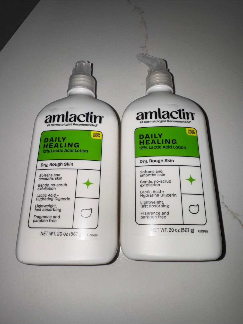 2 Amlactin Daily Healing 12% Lactic Acid Lotion - White BRAND NEW SEALED